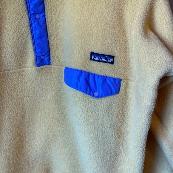 Vintage 90s Patagonia Synchilla Yellow Snap-T Rare Fleece - Picture 6 of 6